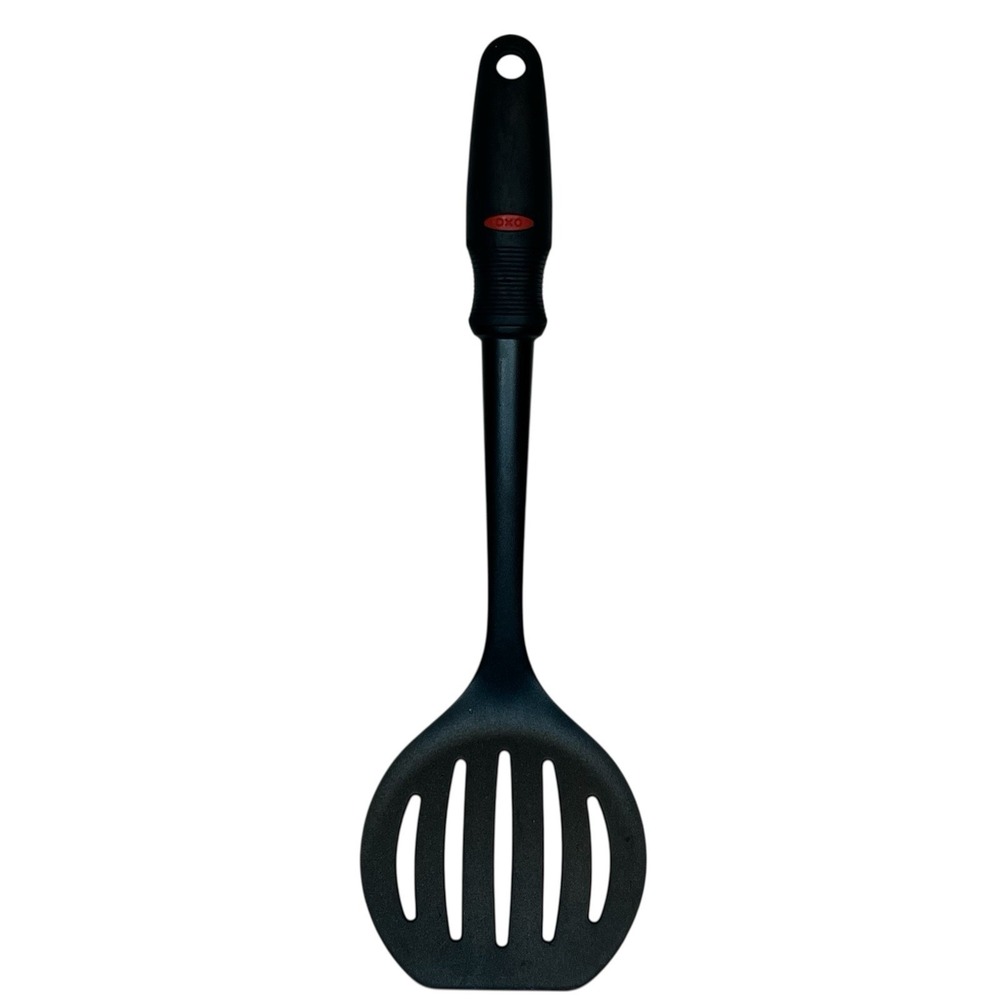 OXO GOOD GRIPS Wide‎ Nylon Turner Spatula Black Silicone Slip Resistant Handle